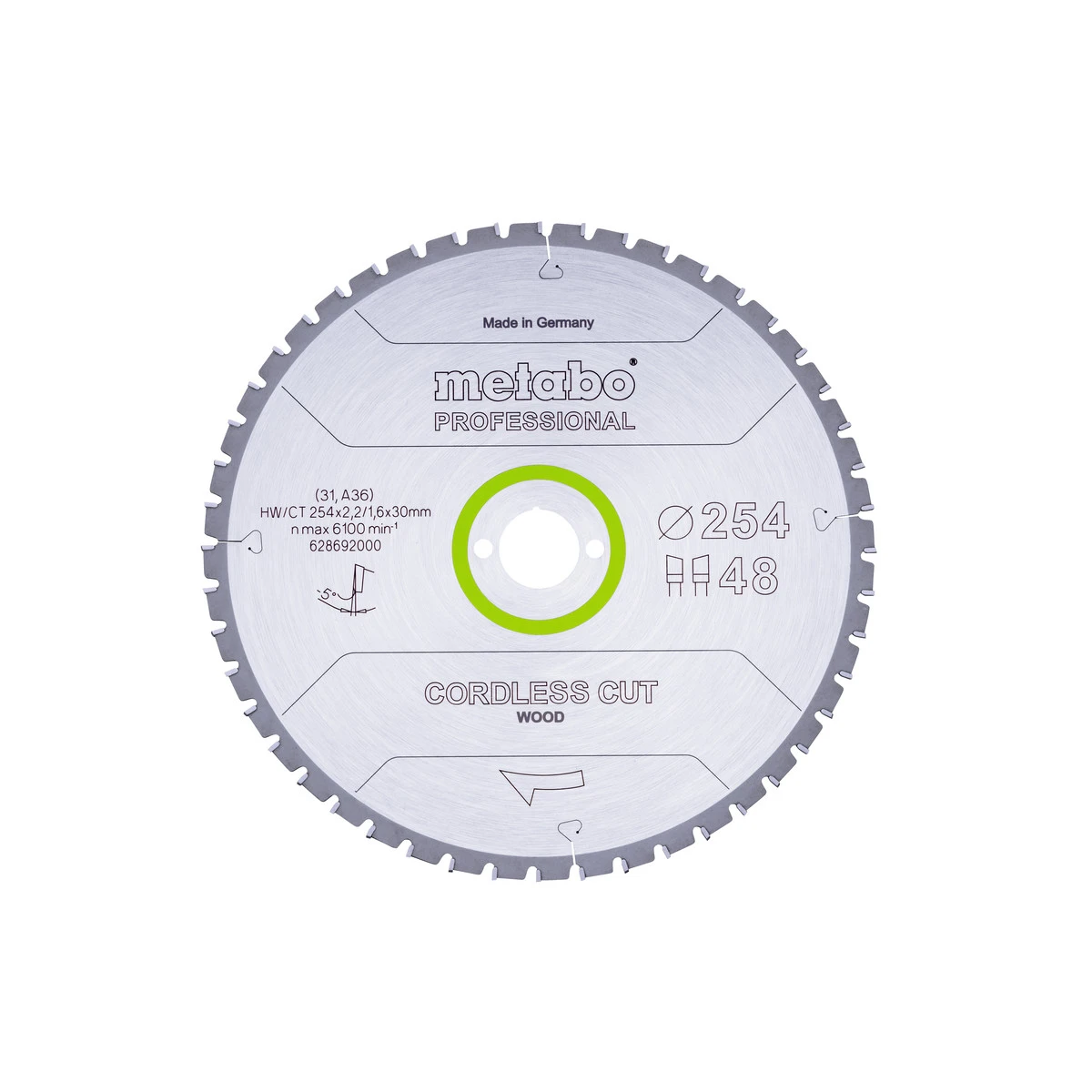 Metabo Lame De Scie Circulaire Bois ø254x30 48Dts (628692000) 1 Metabo Lame De Scie Circulaire Bois ø254x30 48Dts (628692000)