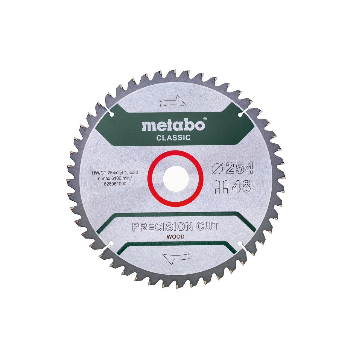 Metabo Lame De Scie Circulaire Bois ø254x30x2.4 48Dts Precision Cut (628061000) 1 Metabo Lame De Scie Circulaire Bois ø254x30x2.4 48Dts Precision Cut (628061000)