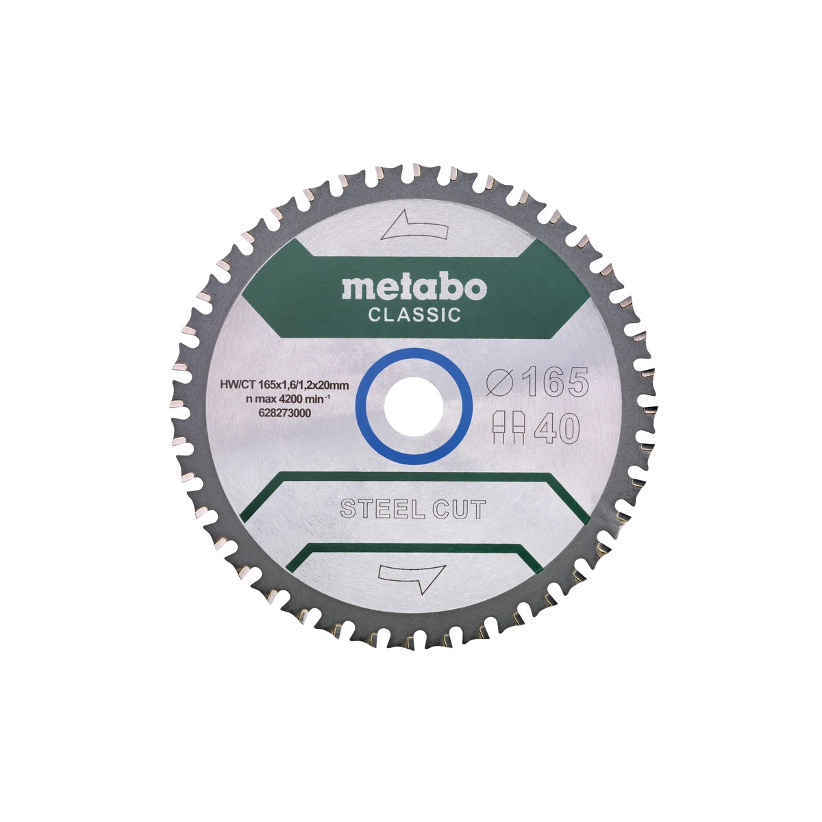 Metabo Lame De Scie Métal ø165x20 40Dts « STEEL CUT - CLASSIC » (628273000) 1 Metabo Lame De Scie Métal ø165x20 40Dts « STEEL CUT - CLASSIC » (628273000)