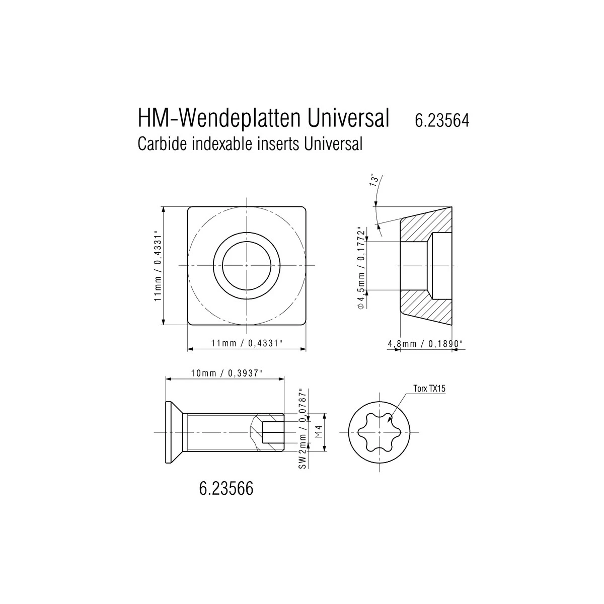Metabo Plaquette Carbure Réversible Universelle Jeu De 10 Pièces (623564000) 2 Metabo Plaquette Carbure Réversible Universelle Jeu De 10 Pièces (623564000) – Image 2