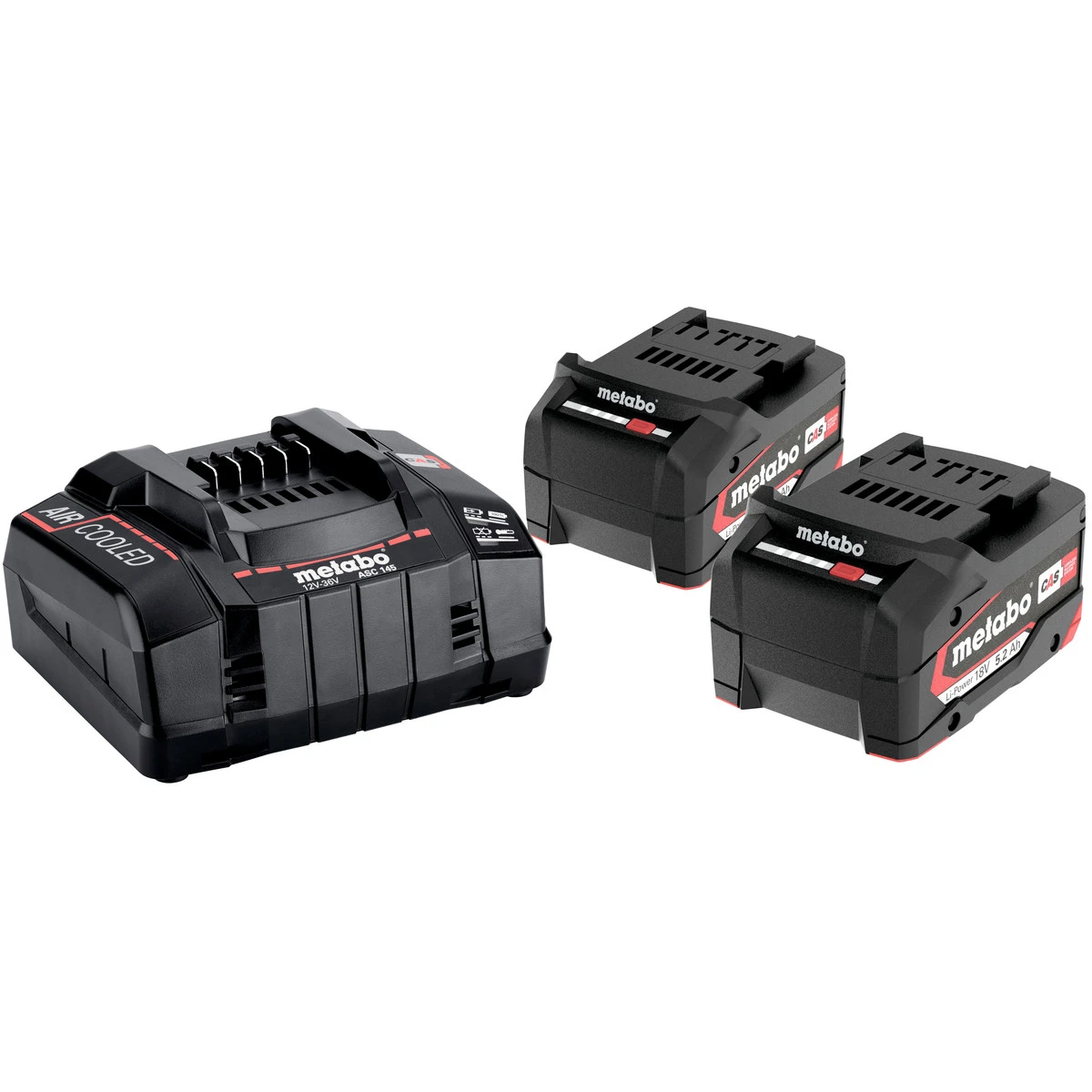 Metabo Set De Base 18V 2x5.2Ah Li-ion Li-power Avec Chargeur Rapide ASC 145 (685051000) 1 Metabo Set De Base 18V 2x5.2Ah Li-ion Li-power Avec Chargeur Rapide ASC 145 (685051000)