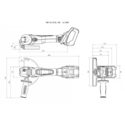 Metabo Meuleuse D'angle à Batterie 18V 180mm WB 18 LTX BL 180 -Metabo meuleuse d angle a batterie 18v 180mm wb 18 ltx bl 180 metabo 2