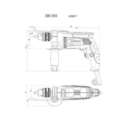 Perceuse à Percussion SBE 650 650W 9Nm Metabo -Metabo perceuse a percussion sbe 650 650w 9nm metabo 2