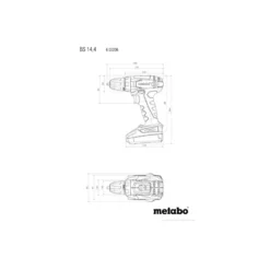 Perceuse-visseuse 14,4V 2x2Ah Li-Power BS 14.4 Set 602206880 Metabo -Metabo perceuse visseuse 14 4v 2x2ah li power bs 14 4 set 602206880 metabo 2