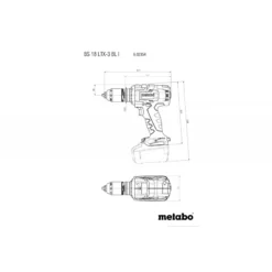 Metabo Perceuse-visseuse Sans Fil 18V 120 Nm 3Vitesses BS 18 LTX-3 BL I -Metabo perceuse visseuse sans fil 18v 120 nm 3vitesses bs 18 ltx 3 bl i 2