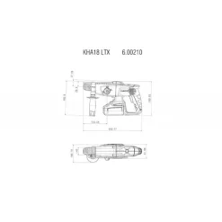 Metabo Perforateur Burineur KHA 18 LTX Sds-plus 18V 2.2J 24mm Produit Seul -Metabo perforateur burineur kha 18 ltx sds plus 18v 2 2j 24mm produit seul 11
