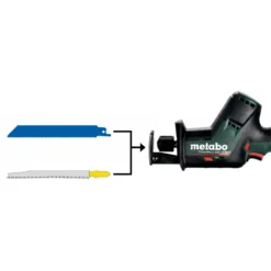Metabo Scie Sabre Sans Fil 12V 2x2Ah Li-Ion 16 Mm Avec Coffret PowerMaxx SSE -Metabo scie sabre sans fil 12v 2x2ah li ion 16 mm avec coffret powermaxx sse 1 4
